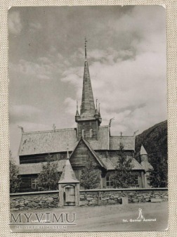 Duże zdjęcie Drewniany kościół w Lom Norwegia