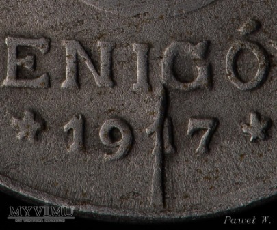 1917 5 fenigów - destrukt