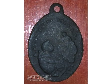 Stary medalik ze św. Antonim nr.2
