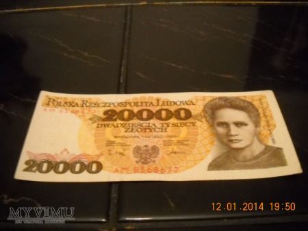 Duże zdjęcie 20 000 zł Skłodowska-Curie AM 1989