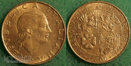 Włochy, 200 Lirów 1993
