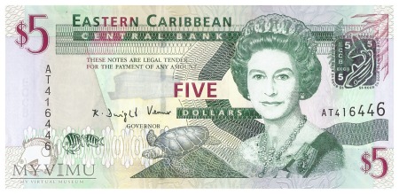 Duże zdjęcie Wschodnie Karaiby - 5 dolarów (2008)