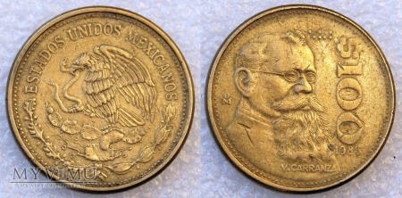 Meksyk, 100 peso 1985