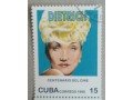 Marlene Dietrich Kuba Cuba 1995 znaczek