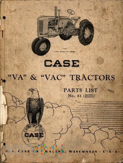 Duże zdjęcie Case VA & VAC - Katalog części zamiennych