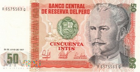 PERU 50 INTIS 1987