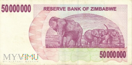 Duże zdjęcie ZIMBABWE 50.000.000 DOLLARS 2008