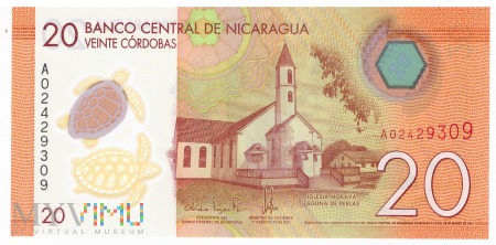 Duże zdjęcie Nikaragua - 20 córdob (2014)