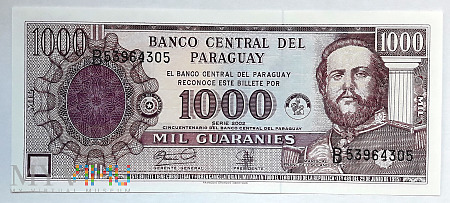 Paragwaj 1000 guarani 2002