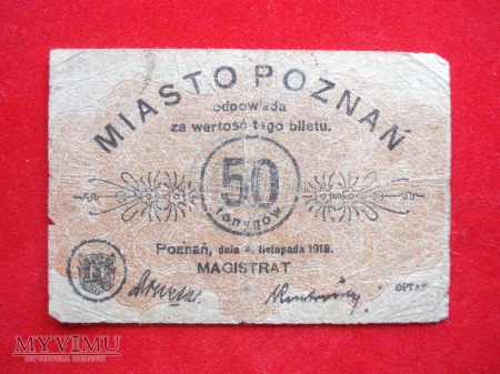 50 fenigów 1919 rok