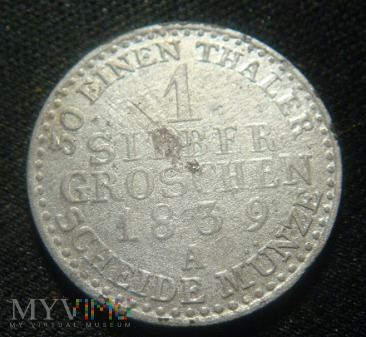 1 Silber groschen 1839 A