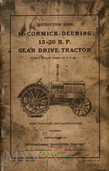 Mc Cormick - Deering 15-30 H.P. - katalog części