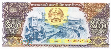 Laos - 500 kipów (1988)