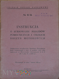 1950 - Nr R54 Instrukcja o kursow. poj. pomocnicz.