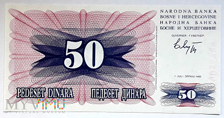 BiH 50 dinarów 1992