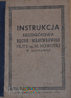 1956 - Instrukcja manewrowa Huty w Ostrowcu