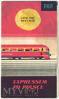 Broszura Expressem po Polsce - rozkład jazdy 1967