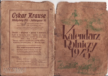 Kalendarz Rolniczy 1943.