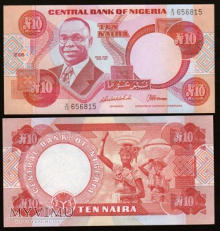 Duże zdjęcie Nigeria - P 25 - 10 Naira - 2005