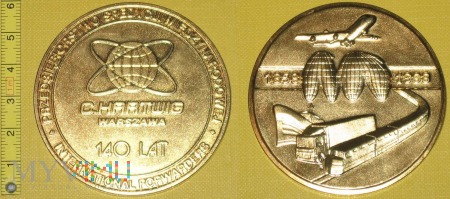 Medal kolejowy - przewozowy PSM C. Hartwig W-wa