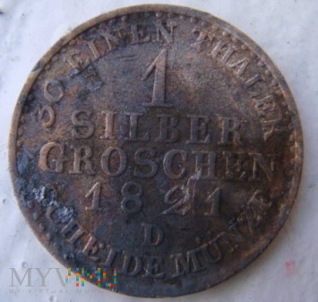 1 Silber groschen 1821 D