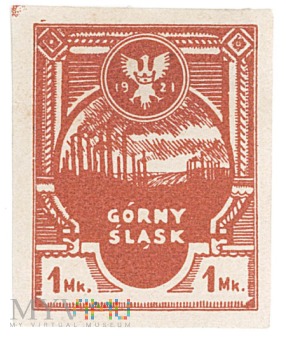Duże zdjęcie Powstańczy znaczek pocztowy- 1921- 1 marka