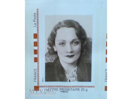Duże zdjęcie Marlene Dietrich znaczki personalizowane FRANCJA