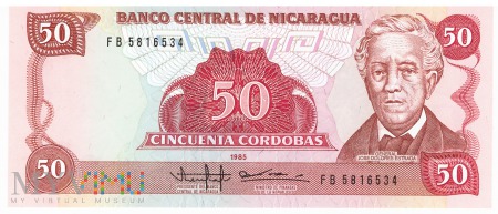 Duże zdjęcie Nikaragua - 50 córdob (1985)