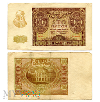 100 złotych 1940 (E 6958929)