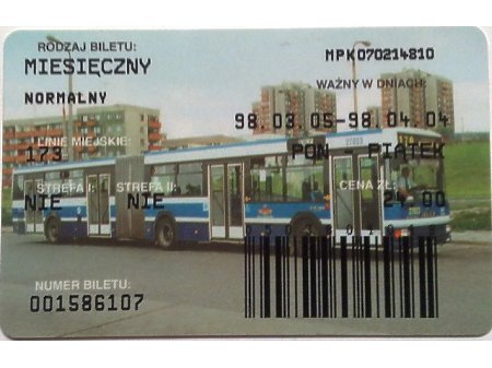 Duże zdjęcie Bilet MPK Kraków 53