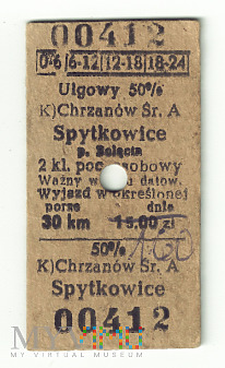 Bilet Chrzanów Śródmieście - Spytkowice p. Bolęcin
