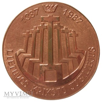 600-lecie Chrztu Litwy medal 1387-1987