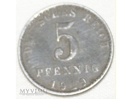 5 pfennig 1919 A