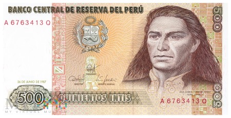 Peru - 500 intis (1987)