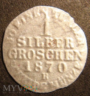 1 silber groschen 1870 r,