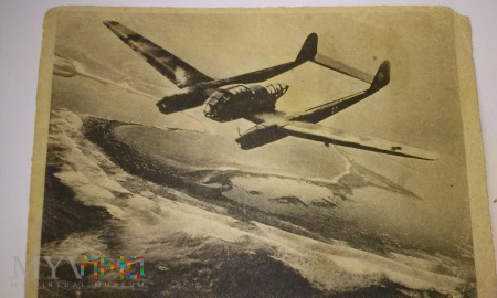 Duże zdjęcie pocztówka samolot Fw 189