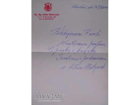 Listy od Biskupa Albina Małysiaka