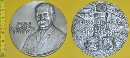 Duże zdjęcie Medal kolejowy - usługowy Ernesta Malinowskiego