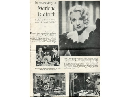 JLUSTRACJA POLSKA Marlene Dietrich 1933 wywiad