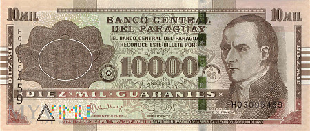 Paragwaj - 10 000 guarani (2015)