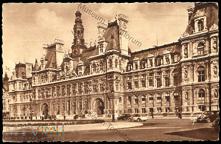 Paryż - L'Hôtel de ville - Ratusz - lata 40/50-te