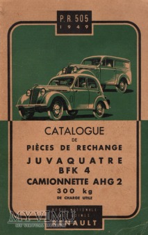 Renault BFK 4 i AHG 2. Katalog części z 1949 r.