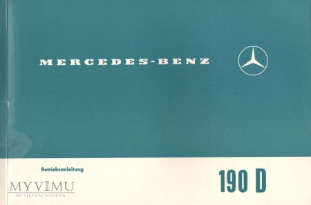 Mercedes 190 D . Instrukcja z 1964 r.