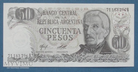 Duże zdjęcie 50 pesos 1976 r - Argentyna
