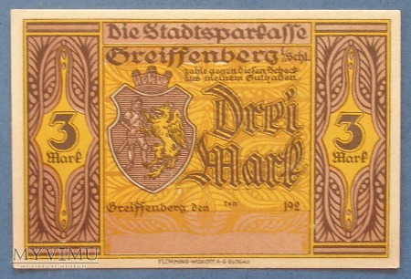 3 Marki 1920 r - Greiffenberg - Gryfow Slaski