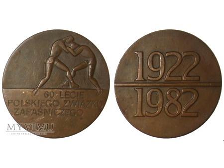 60-lecie Polskiego Związku Zapaśniczego medal 1982