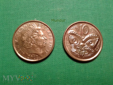 Moneta nowozelandzka: 10 centów NZ