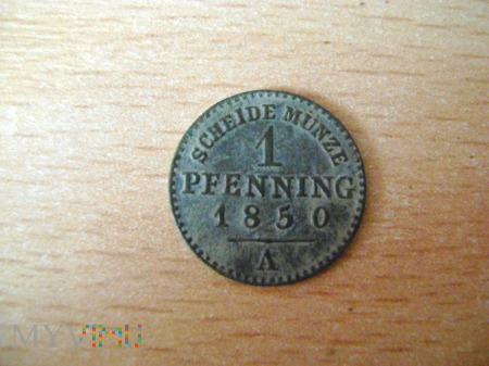 1 pfennig 1850 A