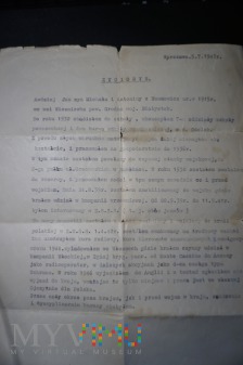 Życiorys Plutonowego Awdziej Jan z 1947r.