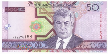 Turkmenistan - 50 manatów (2005)